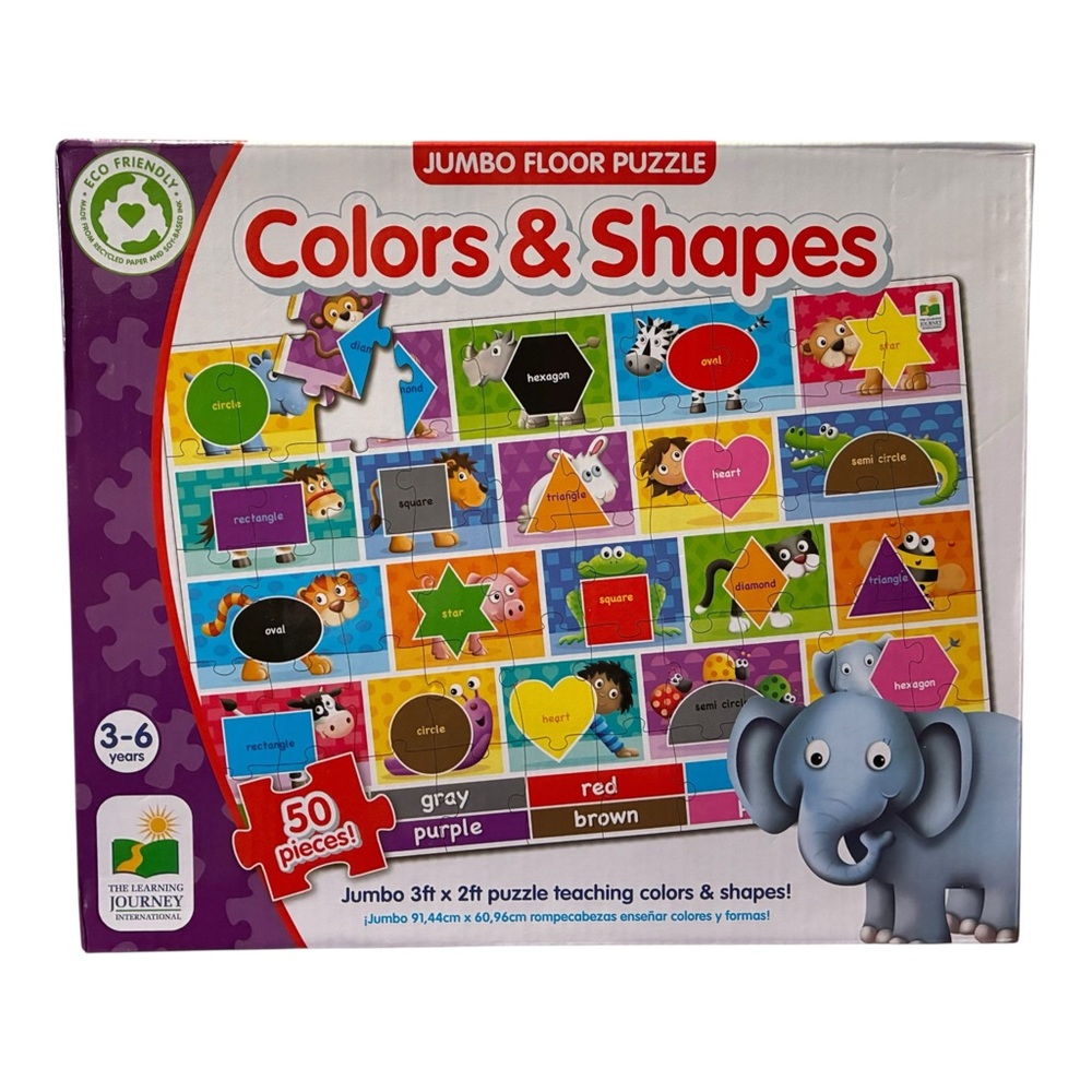 *SEALED* The learning journey: Colors & Shapes Jumbo Floor Puzzle Kids Learning